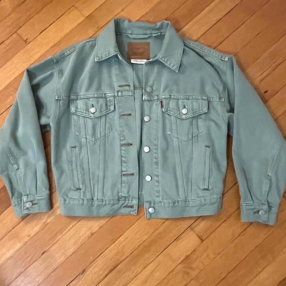 Levis Tucker style vintage jean jacket XS Green